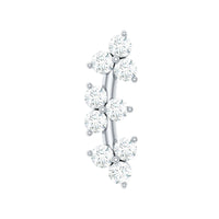 Unique Moissanite Cartilage Climber Earring