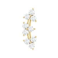 Unique Moissanite Cartilage Climber Earring