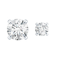 Solitaire Round Cut Moissanite Earring Set for Helix Piercing