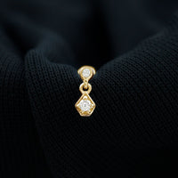Solitaire Round Cut Moissanite Earring Set for Helix Piercing