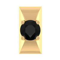 Round Cut Solitaire Black Onyx Bar Tragus Earring