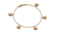 Certified Diamond Star Charm Bracelet For Women