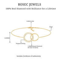 Diamond Eternity Chain Bracelet For Women