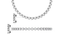 Rosec Jewels cubic zirconia diamond tennis bracelet with sparkling stones and silver-tone metal design.