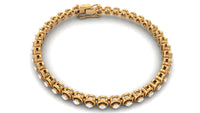 Rosec Jewels cubic zirconia tennis bracelet with sparkling diamond-like stones on a delicate silver chain