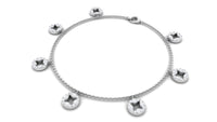 Minimal Moissanite chain charm bracelet for women by Rosec Jewels, featuring delicate design and sparkling gemstones.