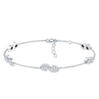 Classic Lab Grown Diamond Station Chain Bracelet