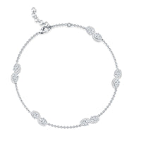 Classic Lab Grown Diamond Station Chain Bracelet