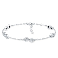 Classic Lab Grown Diamond Station Chain Bracelet
