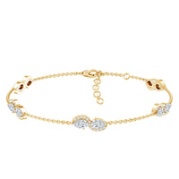 Classic Lab Grown Diamond Station Chain Bracelet