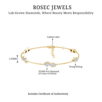 Classic Lab Grown Diamond Station Chain Bracelet