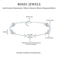 Certified Lab Grown Diamond Bridal Bracelet