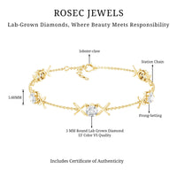 Certified Lab Grown Diamond Bridal Bracelet