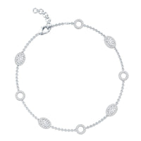 Lab Grown Diamond Bridal Station Chain Bracelet