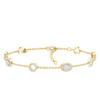 Lab Grown Diamond Bridal Station Chain Bracelet