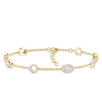 Lab Grown Diamond Bridal Station Chain Bracelet