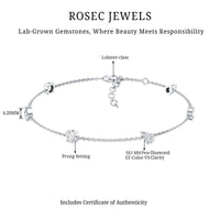 Certified Lab Grown Diamond Stackable Chain Bracelet