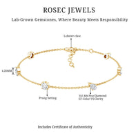 Certified Lab Grown Diamond Stackable Chain Bracelet