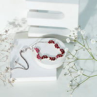 Marquise Lab Grown Ruby Leaf Bolo Bracelet