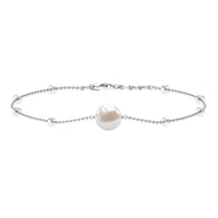 Cultured 7.48 Carat Freshwater Pearl Chain Bracelet