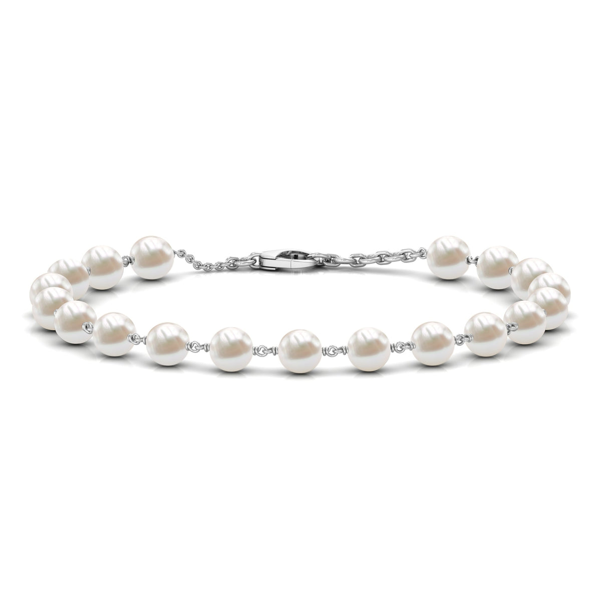 Cultured Freshwater Pearl Chain Bracelet for Women
