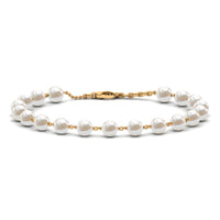 Cultured Freshwater Pearl Chain Bracelet for Women