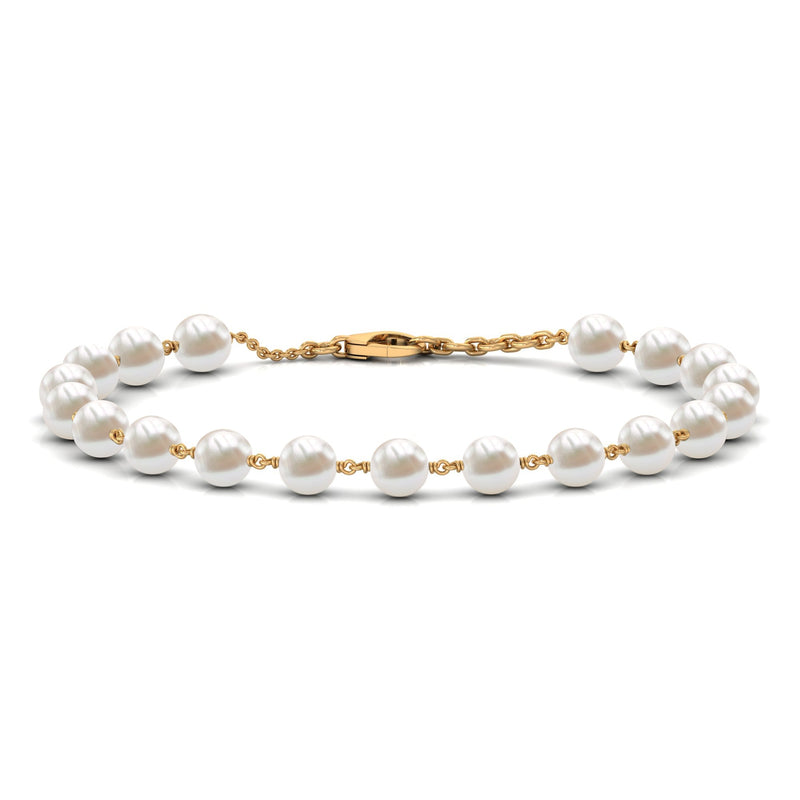 Cultured Freshwater Pearl Chain Bracelet for Women