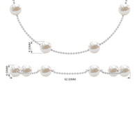 Real Freshwater Pearl Station Bracelet for Women