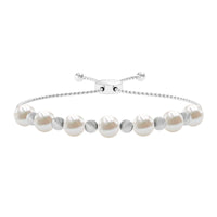 Cultured Freshwater Pearl Bolo Bracelet for Women