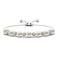 Cultured Freshwater Pearl Bolo Bracelet for Women