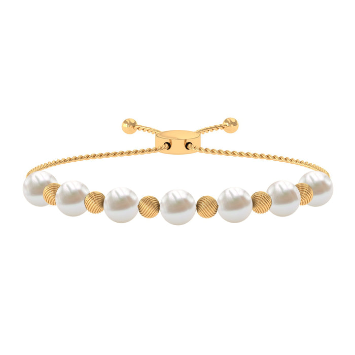 Cultured Freshwater Pearl Bolo Bracelet for Women
