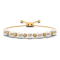 Cultured Freshwater Pearl Bolo Bracelet for Women