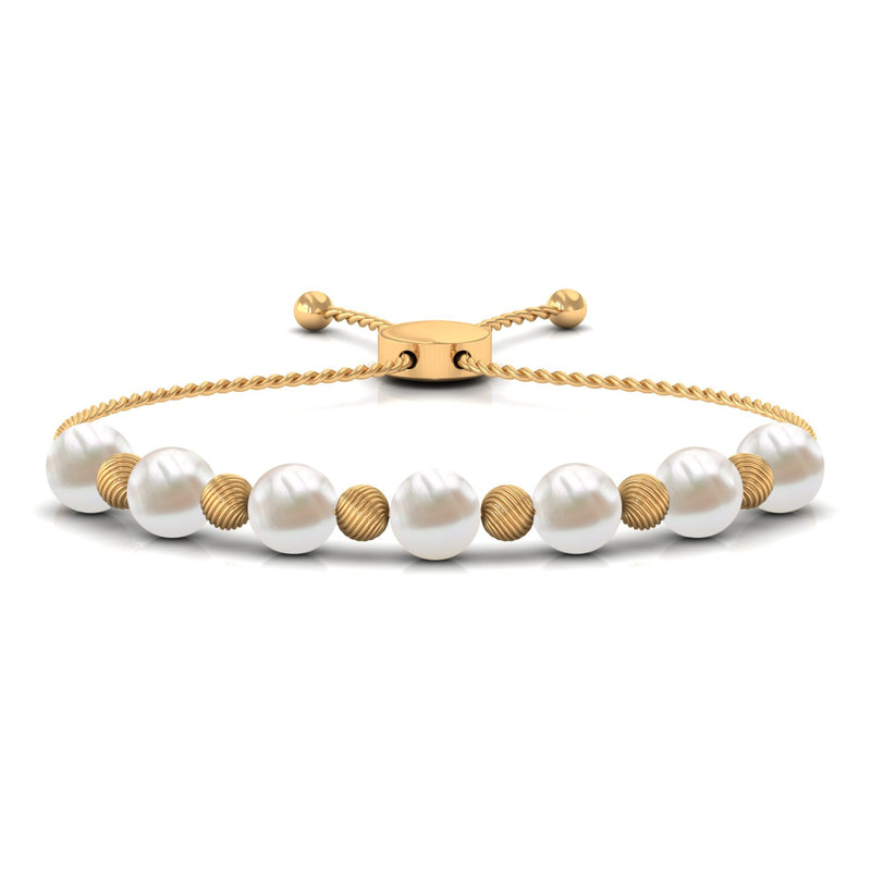 Cultured Freshwater Pearl Bolo Bracelet for Women