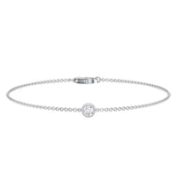 Bezel Set Lab Grown Diamond Solitaire Bracelet