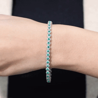 Certified Lab Grown Emerald Hexagon Tennis Bracelet for Women