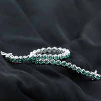 Certified Lab Grown Emerald Hexagon Tennis Bracelet for Women