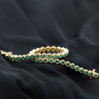 Certified Lab Grown Emerald Hexagon Tennis Bracelet for Women