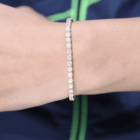 Round Shape Cubic Zirconia Tennis Bracelet