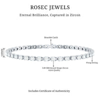 Round Shape Cubic Zirconia Tennis Bracelet