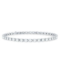 Round Shape Cubic Zirconia Tennis Bracelet