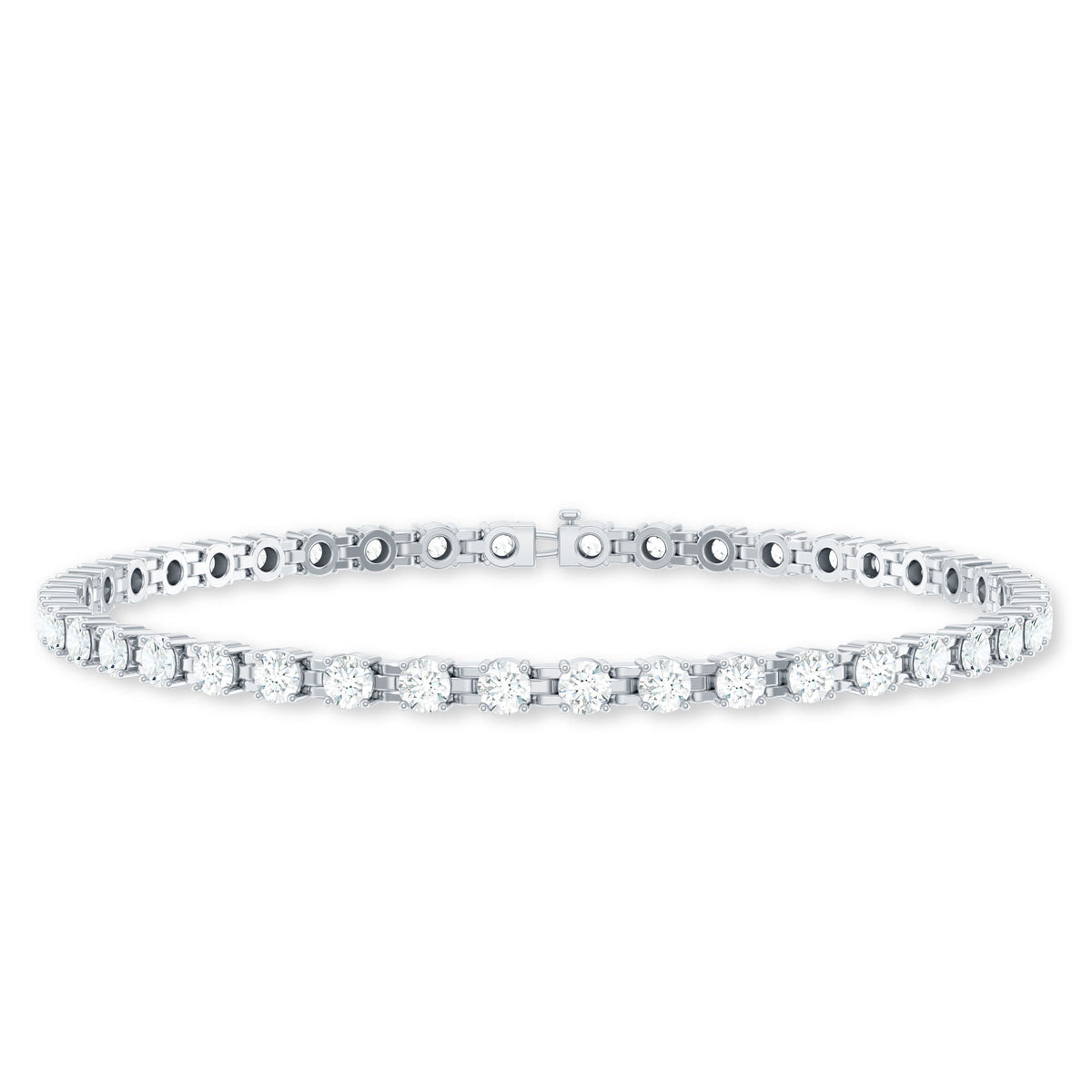 Round Shape Cubic Zirconia Tennis Bracelet