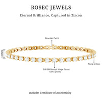 Round Shape Cubic Zirconia Tennis Bracelet