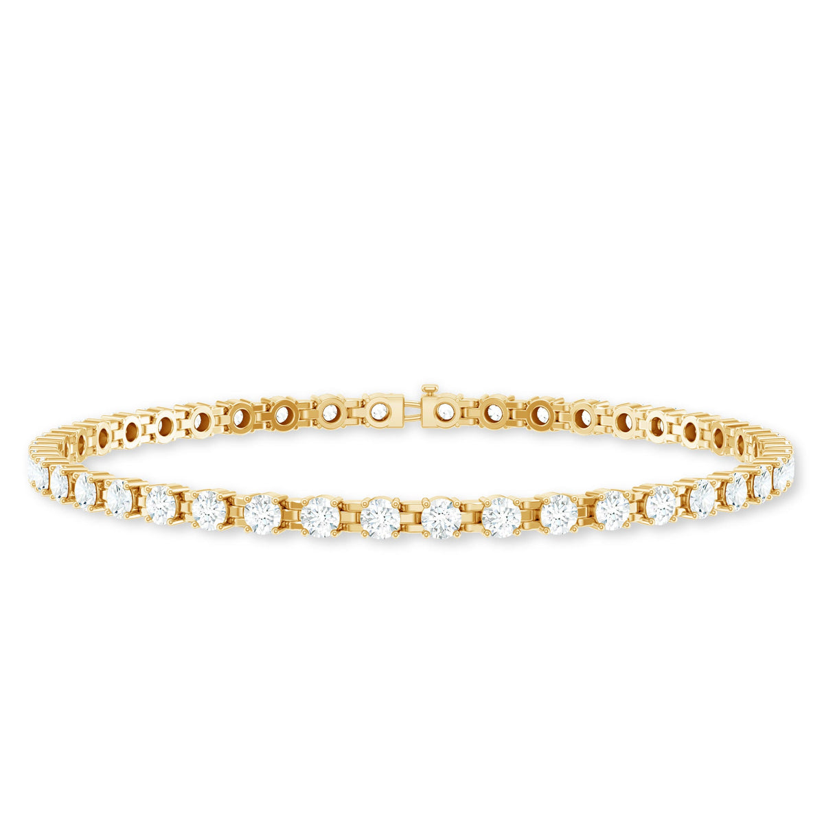 Round Shape Cubic Zirconia Tennis Bracelet