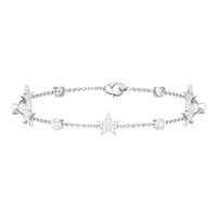 Certified Moissanite Station Star Bracelet for Women