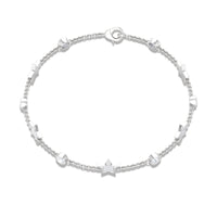 Certified Moissanite Station Star Bracelet for Women