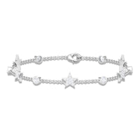 Certified Moissanite Station Star Bracelet for Women
