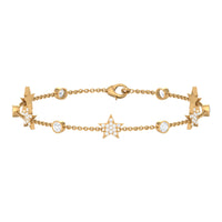 Certified Moissanite Station Star Bracelet for Women