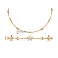 Certified Moissanite Station Star Bracelet for Women