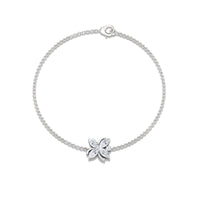 Certified Moissanite Flower Chain Bracelet for Women