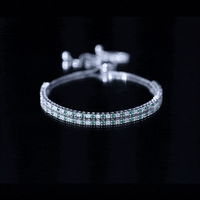 Certified Lab Grown Diamond and Emerald Bolo Bracelet For Wedding